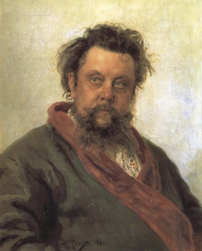 Ilya Repin Portrait of Modest Mussorgsky Germany oil painting art